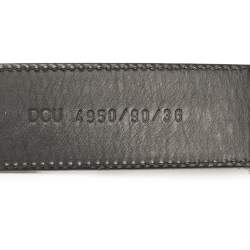 Pre Owned Versace Brown Leather Medusa Oval Belt 90CM