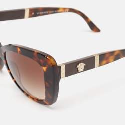 Pre Owned Versace Tortoise Brown Gradient Medusa Butterfly Sunglasses