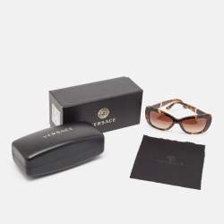 Pre Owned Versace Tortoise Brown Gradient Medusa Butterfly Sunglasses