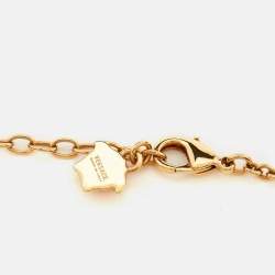 Pre Owned Versace Medusa Crystal Gold Tone Necklace