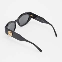Pre Owned Versace Black MOD. 4376-B Medusa Crystals Cat Eye Sunglasses