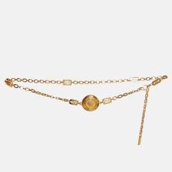Pre Owned Versace Medusa Gold Tone Chain Belt