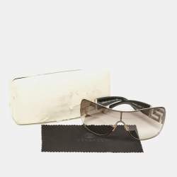 Versace Black Gradient MOD. 2072-B Crystals Shield Sunglasses
