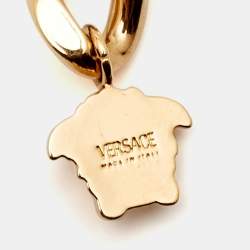 Pre Owned Versace Medusa Crystals Gold Tone Necklace