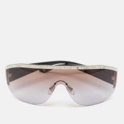 Versace Brown/Pink Gradient MOD. 4232-B Crystals Shield Sunglasses