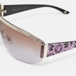 Versace Brown/Pink Gradient MOD. 4232-B Crystals Shield Sunglasses