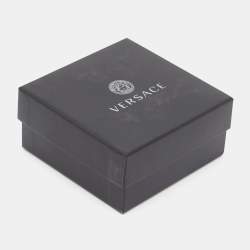 Pre Owned Versace Medusa Gold Tone Hoop Earrings