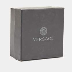 Versace Greca Gold Tone Open Cuff Bracelet S