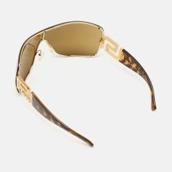 Versace Black/Gold MOD. 2072-B Crystals Shield Sunglasses