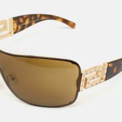 Versace Black/Gold MOD. 2072-B Crystals Shield Sunglasses
