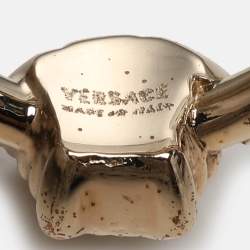 Versace Gold Tone Medusa Ring Size 53