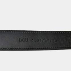 Versace Black Leather Icon Medusa Belt 90CM