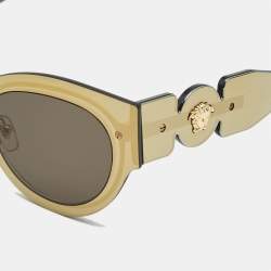 Versace Gold/Black Mirrored MOD 2234 Cat Eye Sunglasses