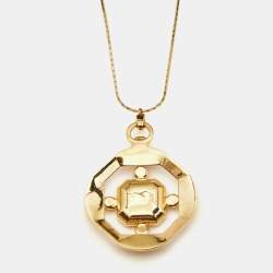 Versace Crystals Enamel Gold Tone Necklace
