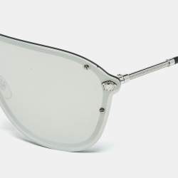 Pre Owned Versace Grey Mirrored MOD. 2180 Medusa Shield Sunglasses