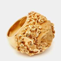 مملوكة مسبقًا خاتم فيرساتشي ميدوسا معدن ذهبي مقاس 56