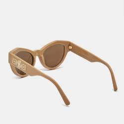 Pre Owned Versace Beige/Brown MOD. 4253 Medusa Cat Eye Sunglasses