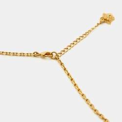 Pre Owned Versace Medusa Gold Tone Chain Necklace