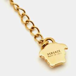Pre Owned Versace Medusa Gold Tone Chain Necklace