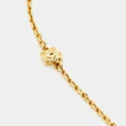 Pre Owned Versace Medusa Gold Tone Chain Necklace