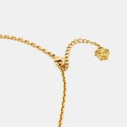 Pre Owned Versace Medusa Gold Tone Chain Necklace
