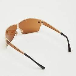 Pre Owned Versace Brown MOD 2206 Medusa Shield Sunglasses