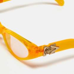 Pre Owned Versace Orange MOD 4373 Medusa Cat Eye Sunglasses
