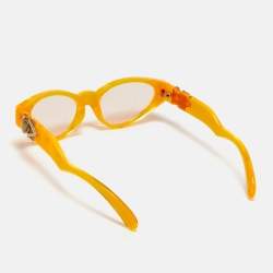 Pre Owned Versace Orange MOD 4373 Medusa Cat Eye Sunglasses
