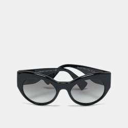 Pre Owned Versace Black/Gold Gradient MOD 4297 Medusa Cat Eye Sunglasses