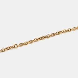 Pre Owned Versace Medusa Crystal Gold Tone Long Pendant Necklace