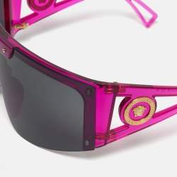 Pre Owned Versace Pink/Black MOD 4393 Medusa Shield Sunglasses