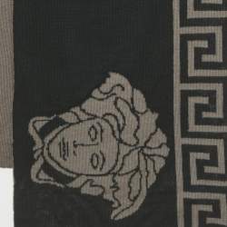 مملوكة مسبقًا Versace Grey Greca and Medusa Jacquard Wool Stole