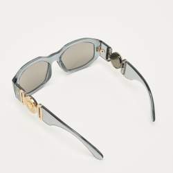 Pre Owned نظارة شمسية فيرساتشي Mod 4361 ميدوسا بيجي مستطيلة رمادية