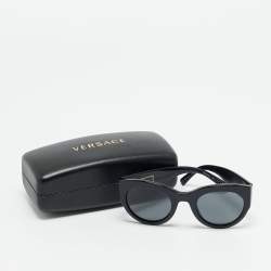 Pre Owned Versace Black MOD. 4353 Medusa Cat Eye Sunglasses