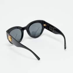 Pre Owned Versace Black MOD. 4353 Medusa Cat Eye Sunglasses