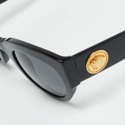 Pre Owned Versace Black MOD. 4353 Medusa Cat Eye Sunglasses
