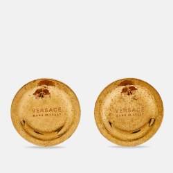 مملوكة مسبقًا Versace Medusa Gold Tone Earrings