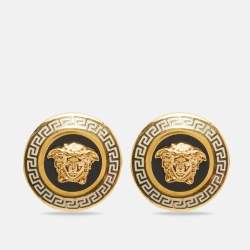 Pre Owned أقراط فيرساتشي ميدوسا مينا لون ذهبي