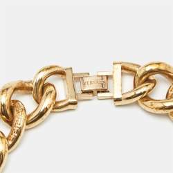 Pre Owned Versace Medusa Gold Tone Chain Neckalce