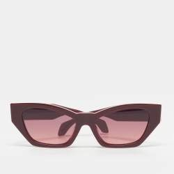 Pre Owned Versace Burgundy MOD 4488 U Frame Cat Eye Sunglasses