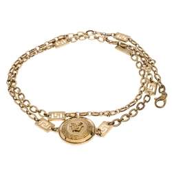 Versace Medusa Medallion Gold Tone Chain Link Belt