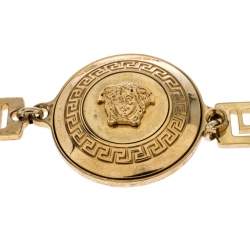 Versace Medusa Medallion Gold Tone Chain Link Belt