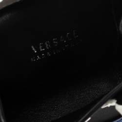 Pre Owned Versace Tri Color Leather Medusa Bag Coin Pouch Key Chain