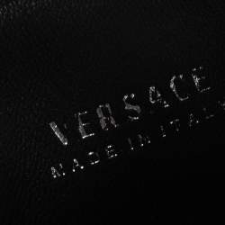 Pre Owned Versace Tri Color Leather Medusa Bag Coin Pouch Key Chain