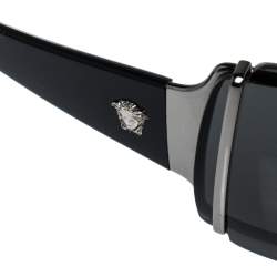 Versace Black Medusa Icon Embedded/ Grey Mod.2027 Rimless Sunglasses