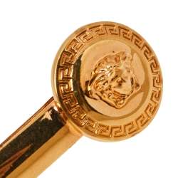 Versace Medusa Head Motif Gold Tone Hair Clip