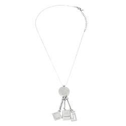 Pre Owned قلادة فيرساتشي ميدوسا فضي اللون دلايات متعددة 