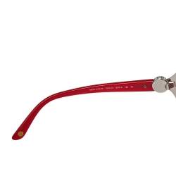 Pre Owned Versace Red/ Brown & Pink Gradient 2125-B Medusa Icon Aviator Sunglasses