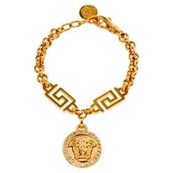 مملوكة مسبقًا Versace Greca and Medusa Icon Chain Bracelet