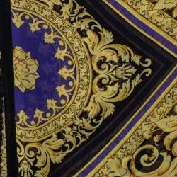 Pre Owned Versace Multicolor Barocco Print Silk Scarf